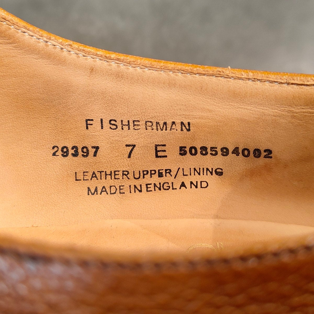 使用数回 【CROCKETT&JONES】クロケット&ジョーンズ フィッシャーマン グルカサンダル グレインレザー ブラウン サイズ UK7E 定価￥112,200-