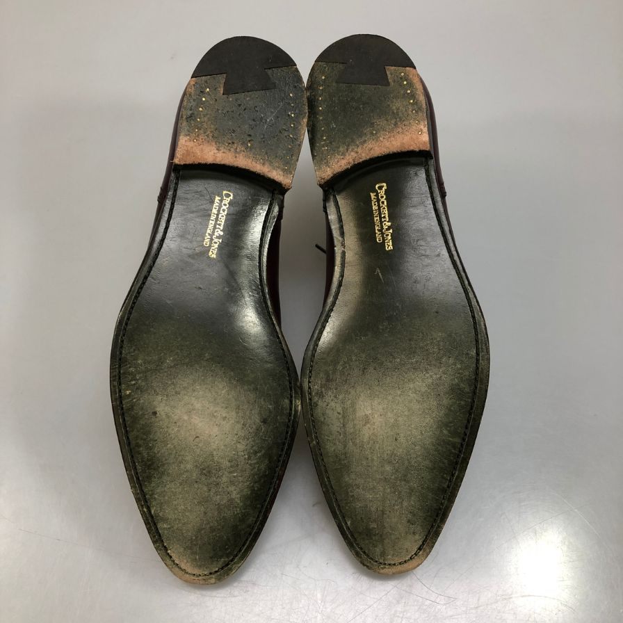 【Crockett & Jones】クロケット＆ジョーンズ  ビジネスシューズ カーフ ボルドー サイズ TE ラスト