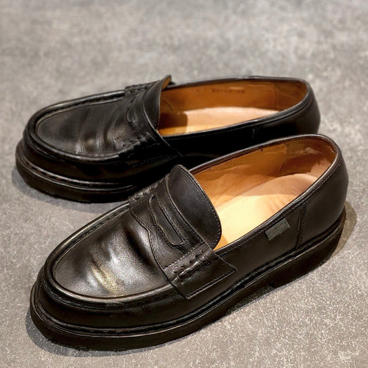 【PARABOOT】パラブーツ ランス コインローファー リスレザー ブラック サイズUK6 参考定価￥96,800-