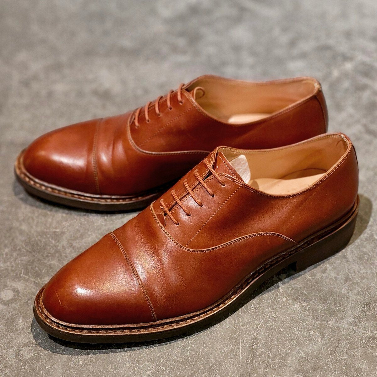 【Paraboot】パラブーツ モンターニュ ストレートチップ ブラウン サイズ UK8 参考定価￥101,200-