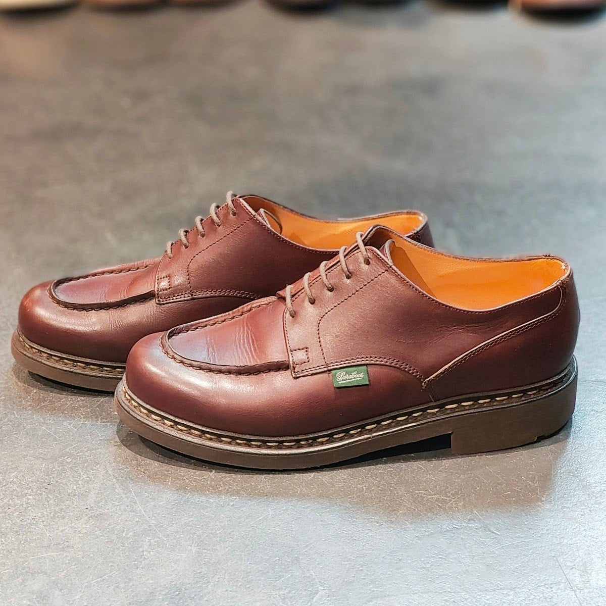 美品 【Paraboot】パラブーツ シャンボード Uチップ リスレザー カフェ サイズ UK7.5 定価￥96,800-