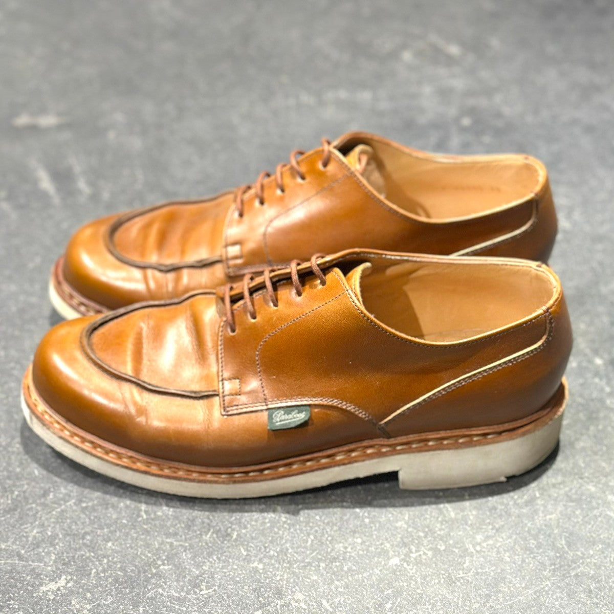 【Paraboot】パラブーツ シャンボード Uチップ 白ソール カーフ ブラウン サイズUK7F