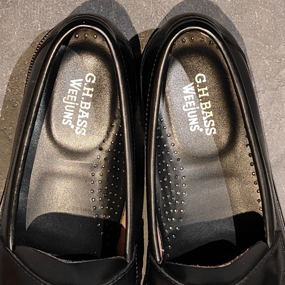 美品【G.H.Bass&Co. 】 ジーエイチバス 11035H ラーソン ローファー ブラック サイズ US7.5