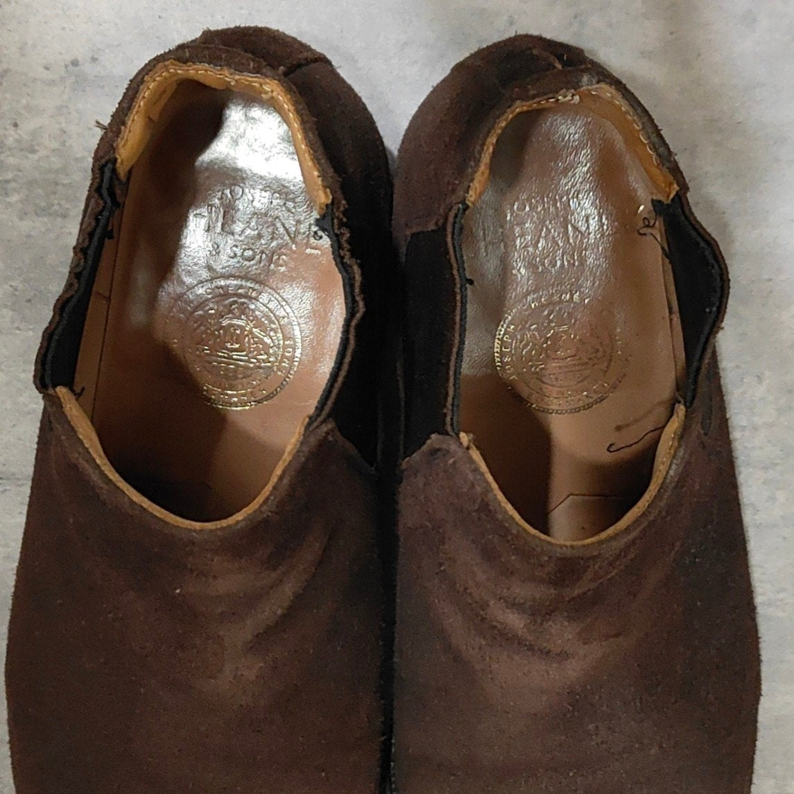 【JOSEPH CHEANEY】ジョセフチーニー FAWKES フォークス サイドゴアブーツ スエード ブラウン サイズUK6