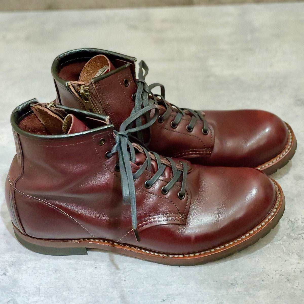 【REDWING】レッドウイング 9011 ベックマンブーツ ジップカスタム カーフ バーガンディ サイズUS8.5D