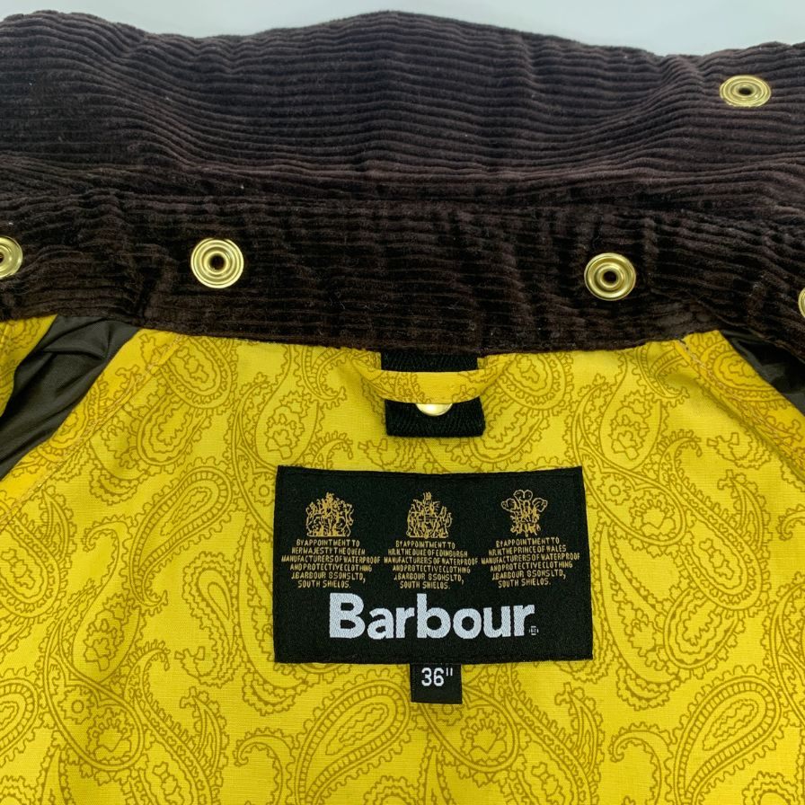【Barbour】バブアー オイルドジャケット ビデイルSL オリーブ 赤ウィンドペン柄  メンズ サイズ36