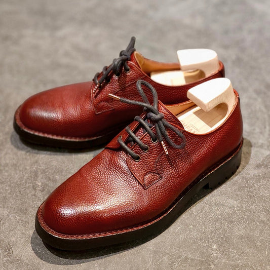 使用数回【JOSEPH CHEANEY】ジョセフチーニー マルバーンC プレーントゥ グレインレザー バーガンディ  サイズUK6.5 4436ラスト