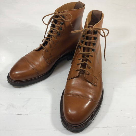 【Crockett & Jones】クロケットジョーンズ トレーディングポスト別注 コニストン キャップトゥブーツ ライトブラウン サイズUK6.5E メンズ