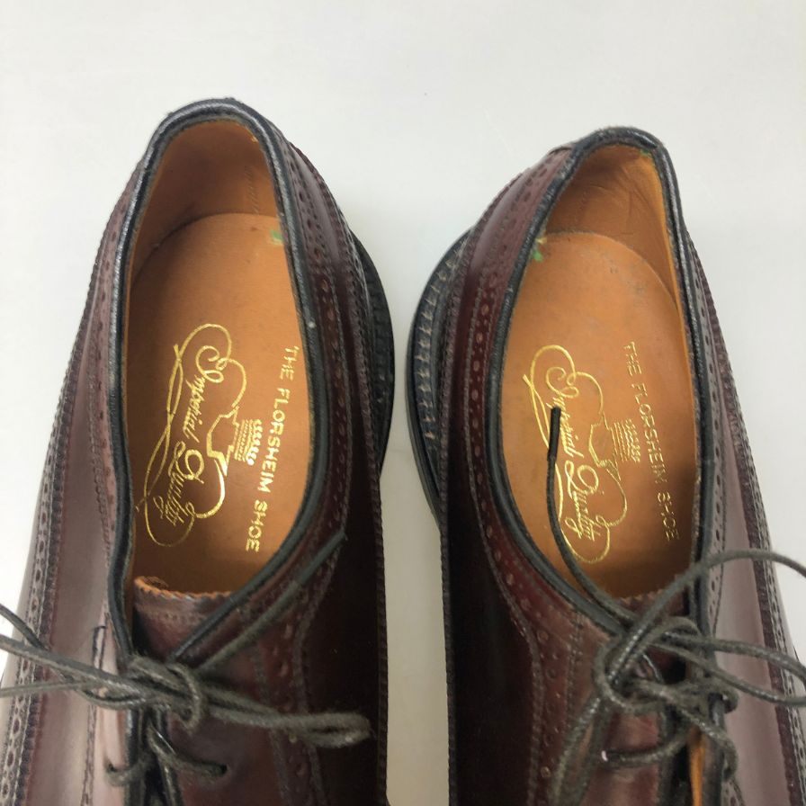 【FLORSHEIM】フローシャイム レザーシューズ LWB ケンム―ル インペリアル コードバン バーガンディ メンズ サイズ9.5EEE