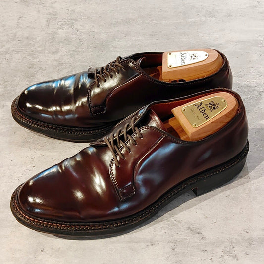 希少 美品【ALDEN】オールデン 990C プレーントゥ コードバン ダークバーガンディ サイズ US7.5E バリーラスト 参考定価 ALDEN990￥236,500-