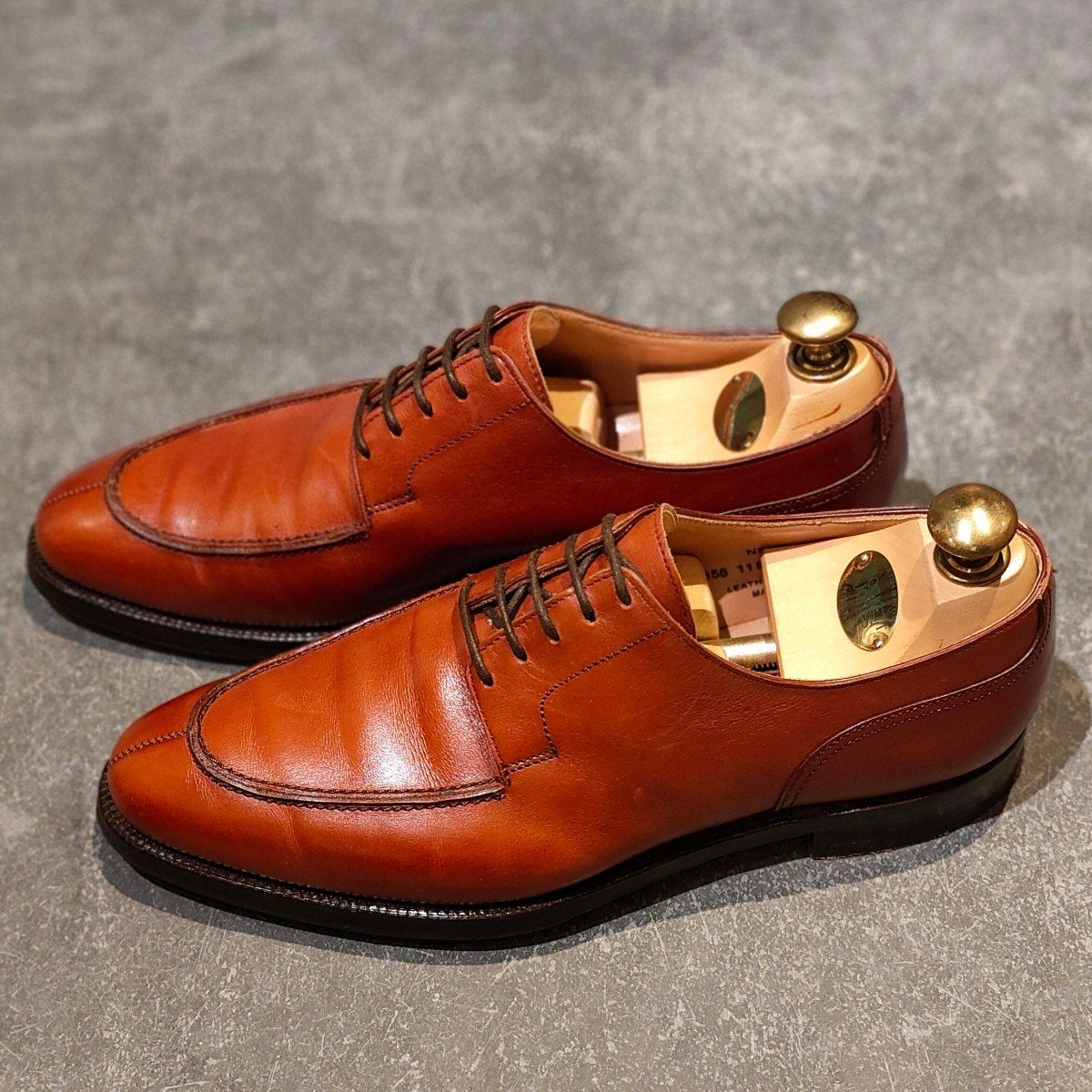 美品【CROCKETT&JONES】クロケット&ジョーンズ シップス別注 ニューポート Uチップ ブラウン サイズUK6E