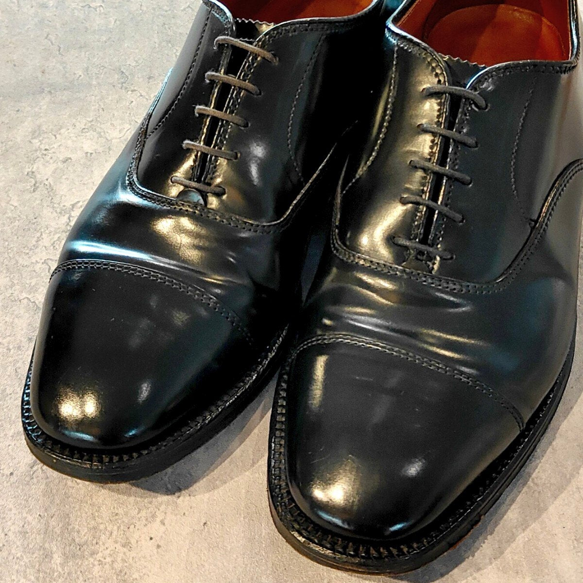 希少 極美品【ALDEN】オールデン 9245 ストレートチップ コードバン ブラック サイズUS6.5D プラザラスト