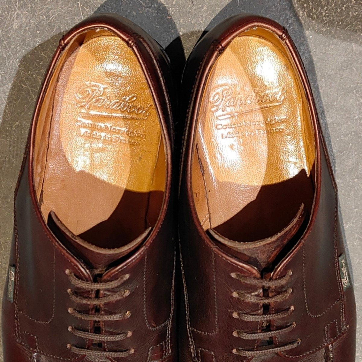 【Paraboot】パラブーツ シャンボード Uチップ リスレザー カフェ サイズ UK8 参考定価￥96,800-