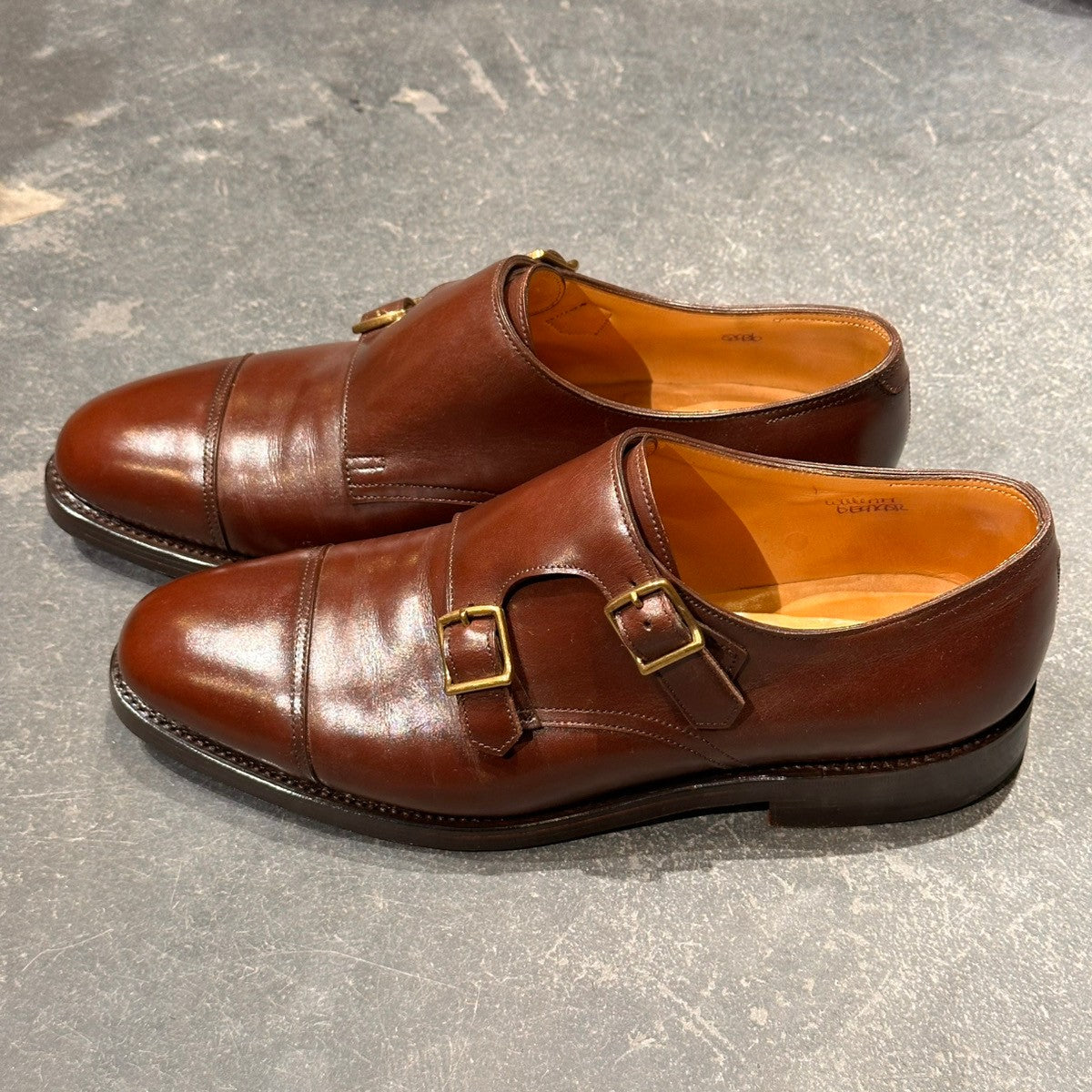 美品【JOHN LOBB】ジョンロブ ウィリアム ダブルモンク カーフ