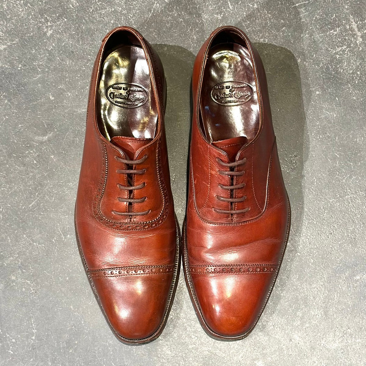美品【Crockett&Jones】クロケット&ジョーンズ アルバニー アデレード カーフ ブラウンサイズUK6D