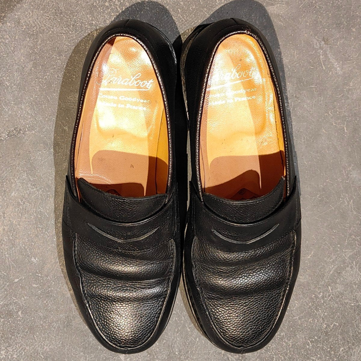 【Paraboot】パラブーツ アドニス コインローファー グレインレザー ブラック サイズUK5 参考定価￥99,000-