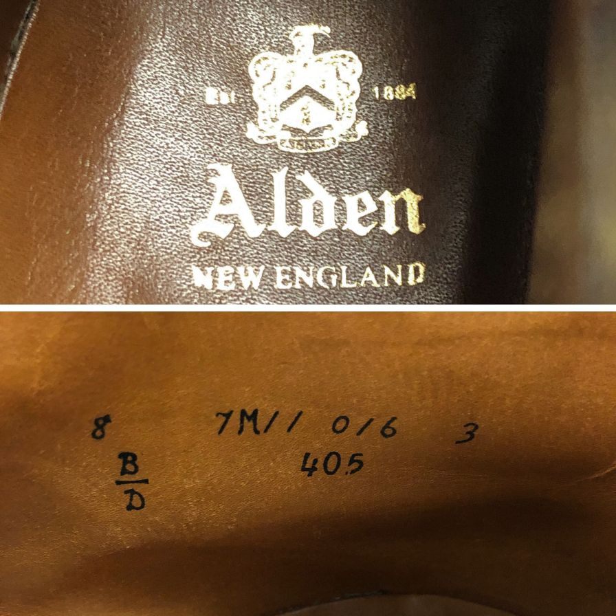 【Alden】オールデン 405 ブーツ カーフ ブラウン（茶系） サイズ 8 ラスト