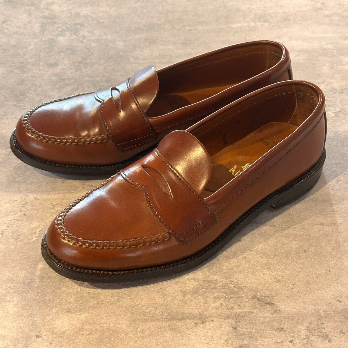 希少 美品【ALDEN】オールデン サンフランシスコ 010 ペニーローファー ウイスキーコードバン ブラウン サイズUS7D