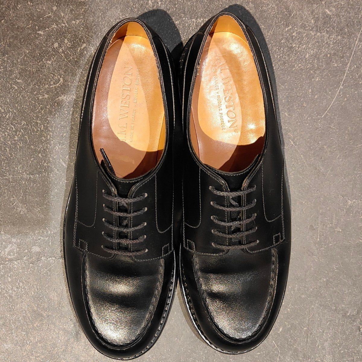 美品 【J.M.WESTON】ジェイエムウエストン 641 ゴルフ Uチップ ボックスカーフ ブラック サイズ UK5.5D 31ラスト 参考定価￥187,000-