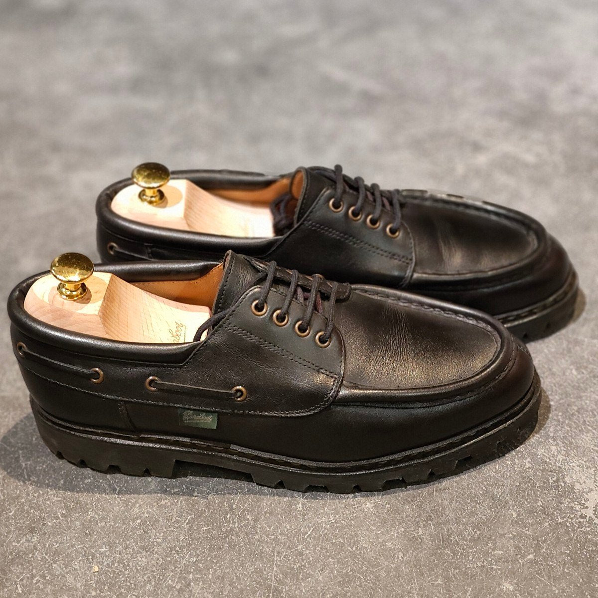 極美品 【Paraboot】パラブーツ シメイ Ｕチップ カーフ ブラック サイズ UK7.5 参考定価￥101,200-