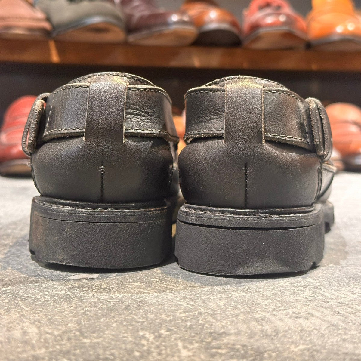 【Paraboot】パラブーツ  バックストラップサンダル カーフ ブラック サイズUK5
