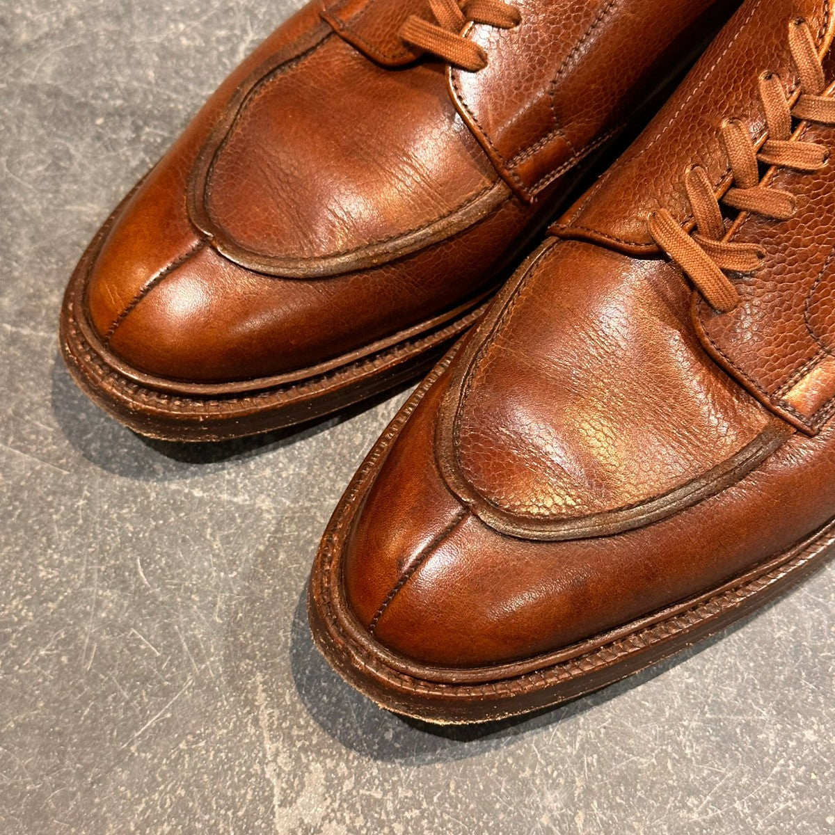 【POLO RALPHLAUREN】ポロラルフローレン Uチップ グレインレザー ブラウン サイズUK9.5D