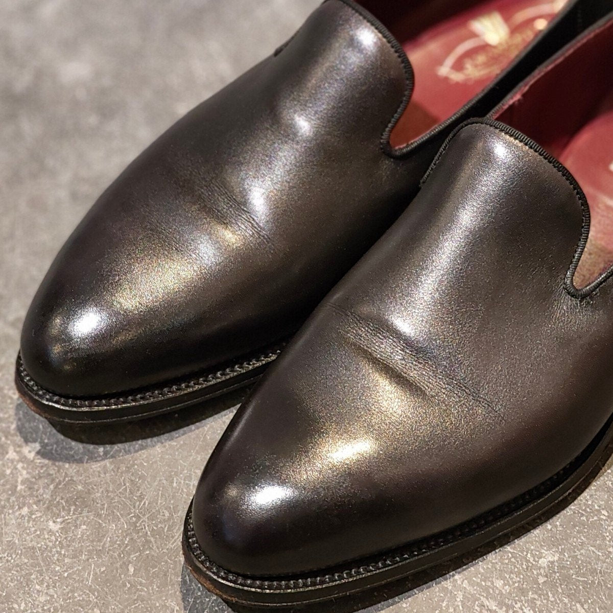 希少 使用数回【J.M. WESTON】ジェイエムウエストン 345 ウルトラウエストン スリッポン カーフ ブラック サイズUK7.5D