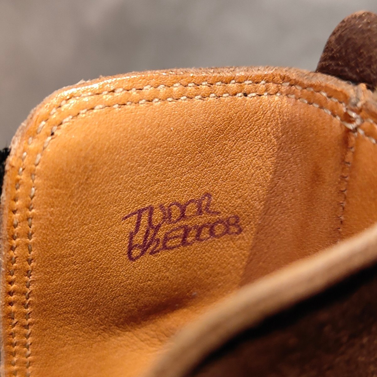 【JOHNLOBB】ジョンロブ チューダー サイドゴアブーツ スエード ブラウン サイズUK6.5E  7000Bラスト