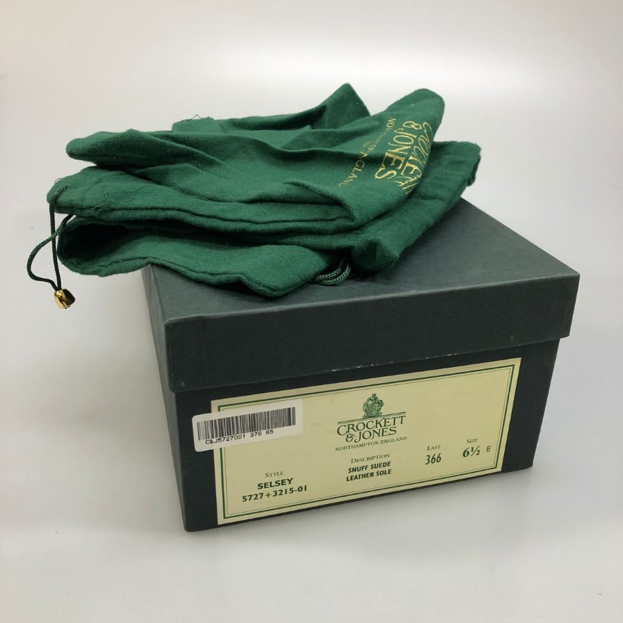 【Crockett & Jones】クロケット＆ジョーンズ  ローファー スエード ブラウン（茶系） サイズ 6.5 ラスト
