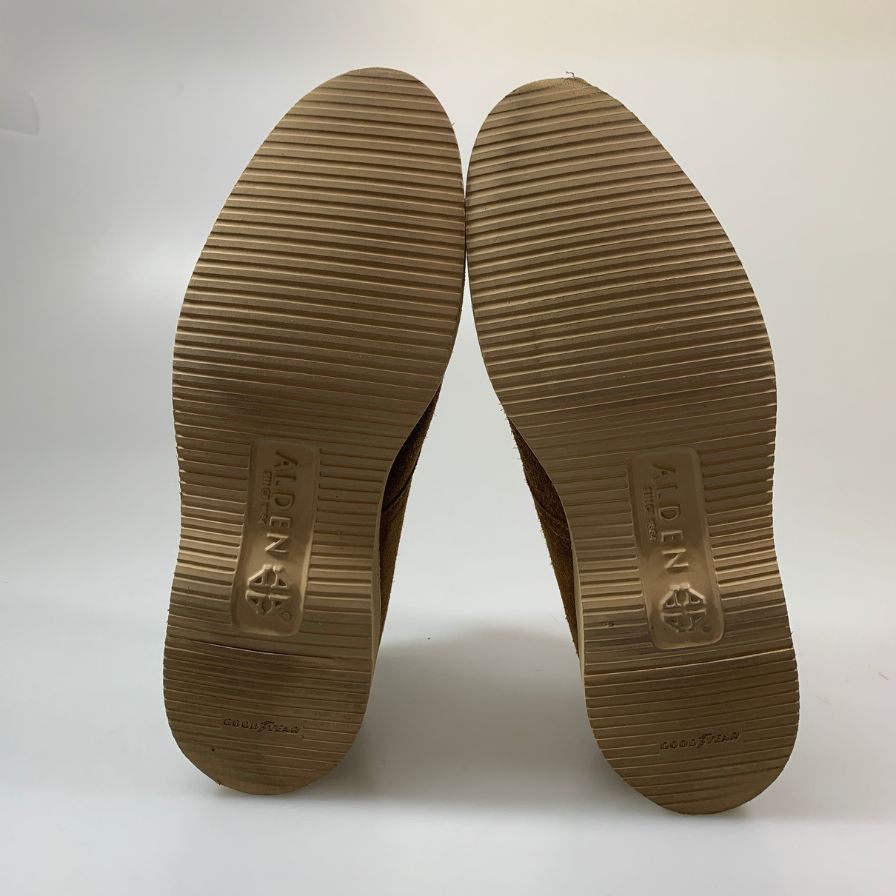 【alden】オールデン ショートブーツ プレーントゥ スエード  メンズ ブラウン サイズUS8.5D
