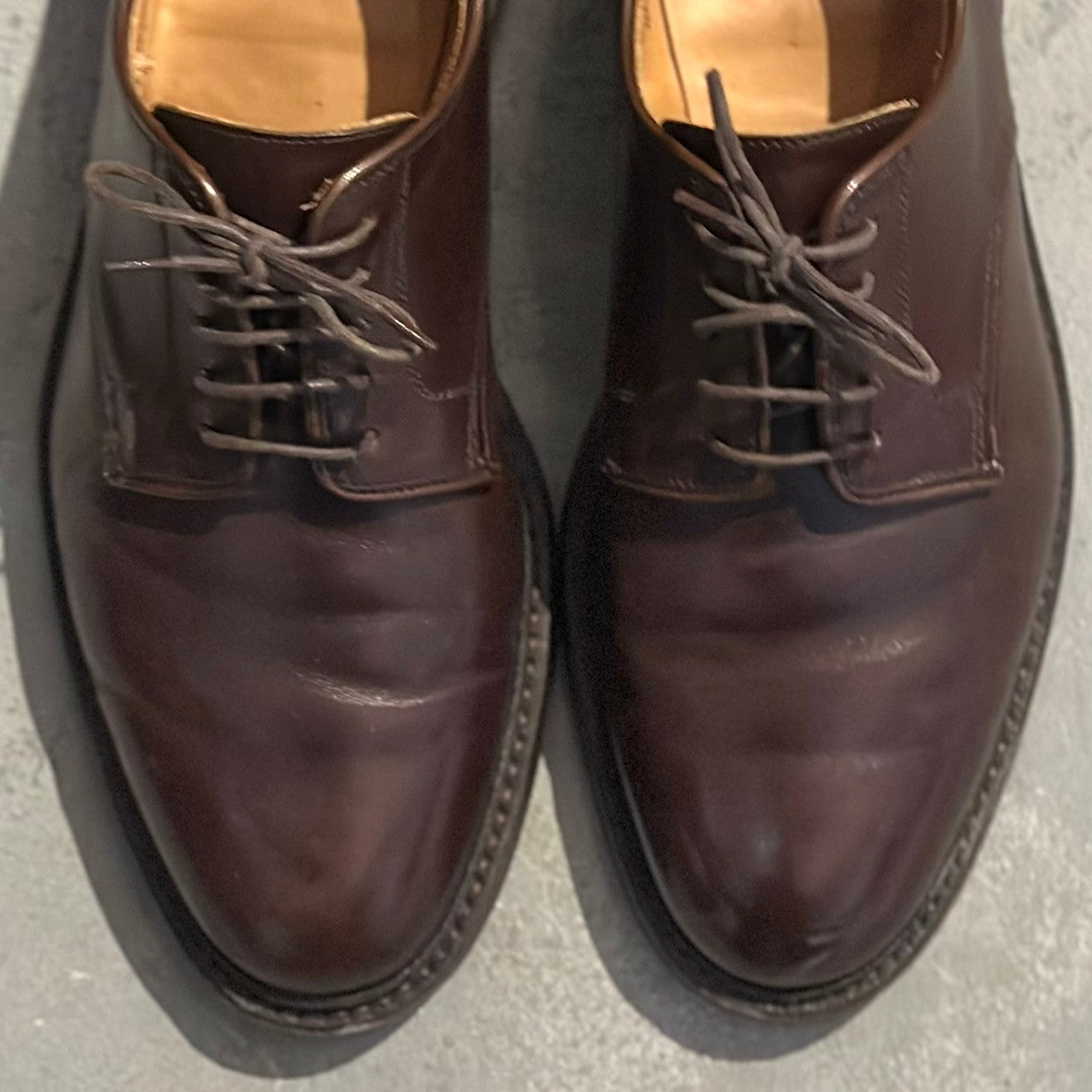 【CROCKETT&JONES】クロケット＆ジョーンズ セッジムーア 外羽根 プレーントゥ カーフ ブラウン サイズ7.5E 378ラスト