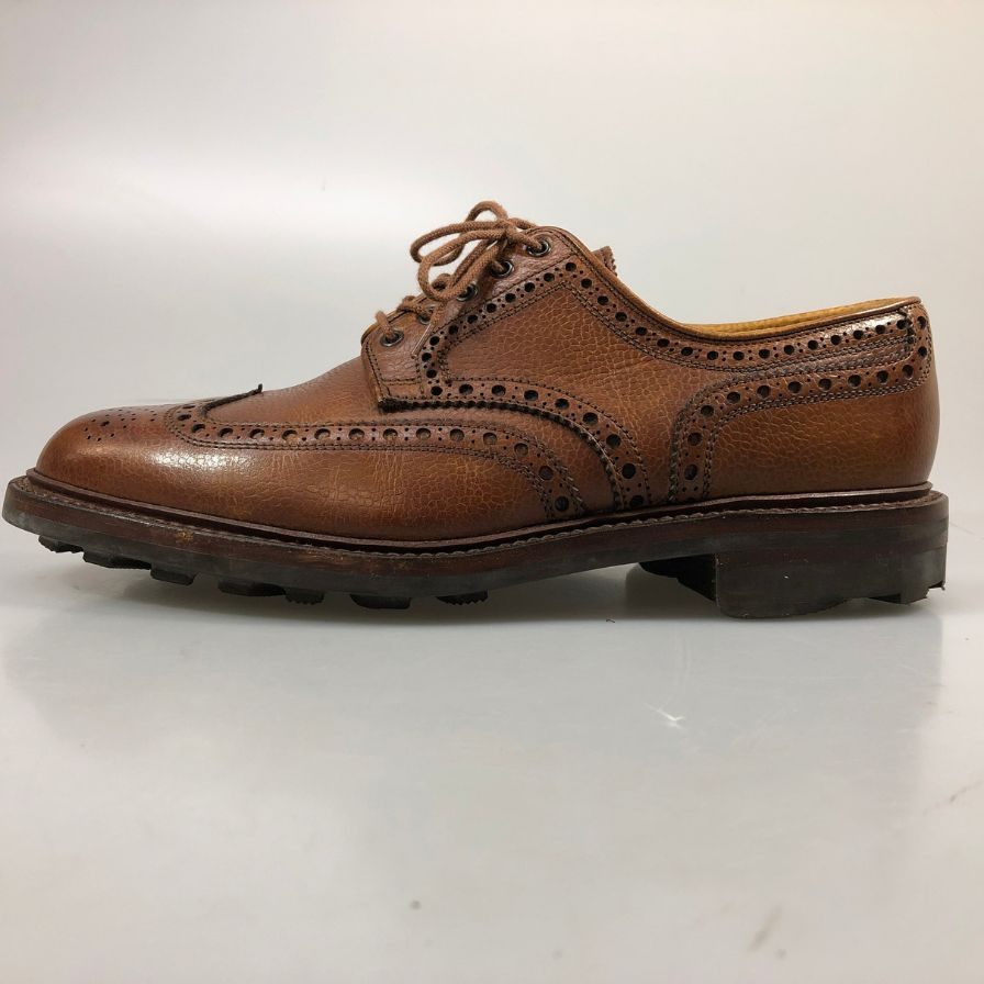 【CROCKETT&JONES】クロケットアンドジョーンズ BANGOR 別注 レザーシューズ ウィングチップ シボレザー ブラウン メンズ UK8E