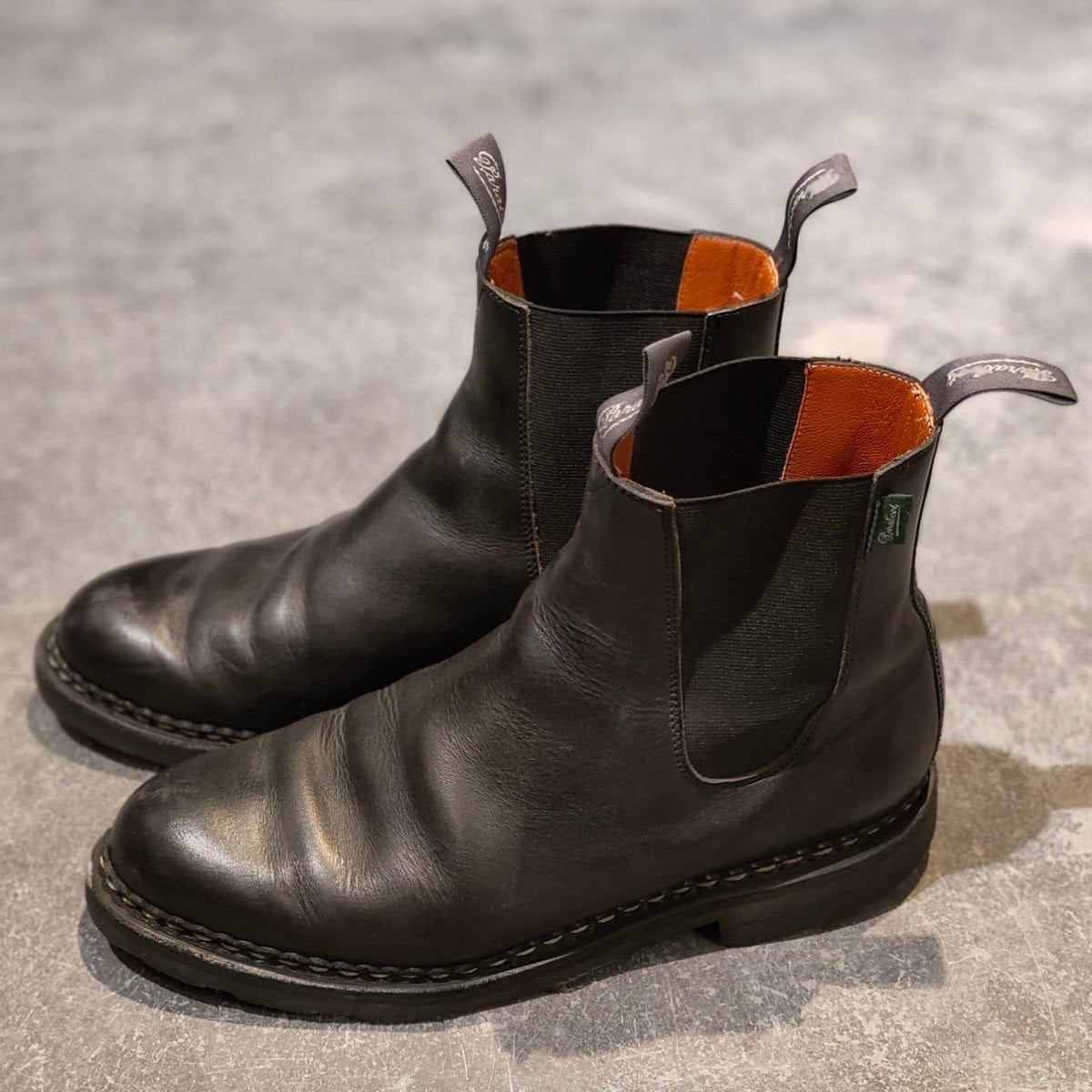 PARABOOT】パラブーツ マネージ サイドゴアブーツ リスレザー ブラック