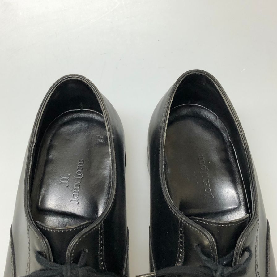 【JOHN LOBB】ジョンロブ レザーシューズ フィリップ2 パンチドキャップトゥ 7000ラスト カーフ メンズ サイズUK7E ブラック