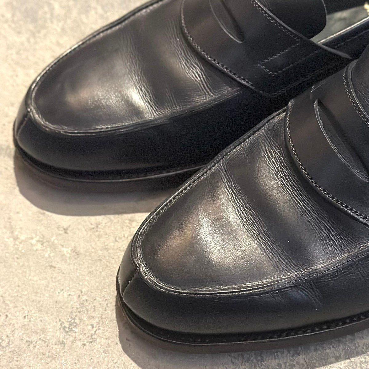 希少【CROCKETT&JONES】クロケット&ジョーンズ  コインローファー ポールスミス別注 カーフ ネイビー サイズUK6E 314ラスト