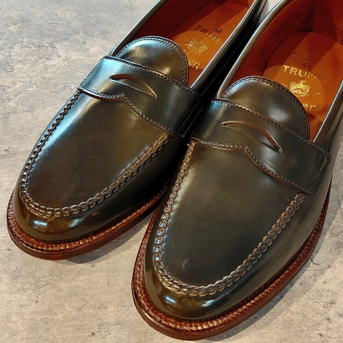 希少 未使用【ALDEN】オールデン TRUNK別注  6717 ペニーローファー コードバン シガー サイズ US11D バンラスト