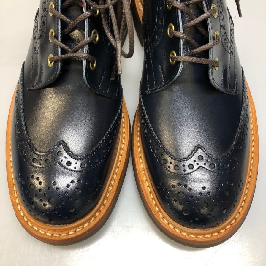 【Tricker’ｓ】トリッカーズ M2508 ウィングチップ カントリーブーツ メンズ サイズ 8ハーフ ネイビー