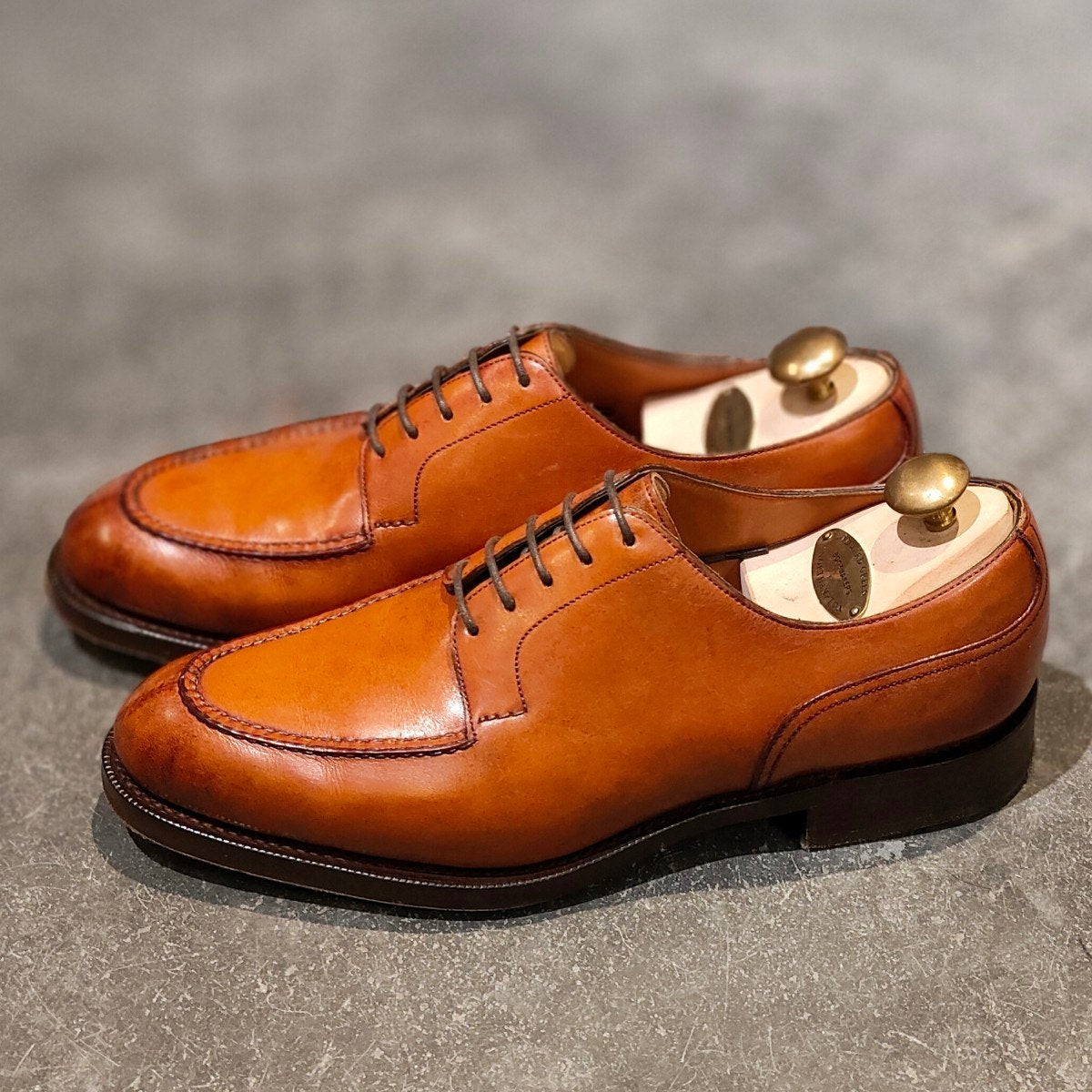 極美品【EDWARD GREEN】エドワードグリーン ドーバー Uチップ カーフ チェスナット サイズ UK6E 32ラスト定価￥324,500-