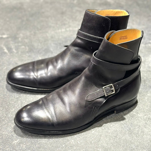 【JOHNLOBB】ジョンロブ ジョッパーブーツ ブラック ミュージアムカーフ  サイズ UK8.5E  8695Bラスト