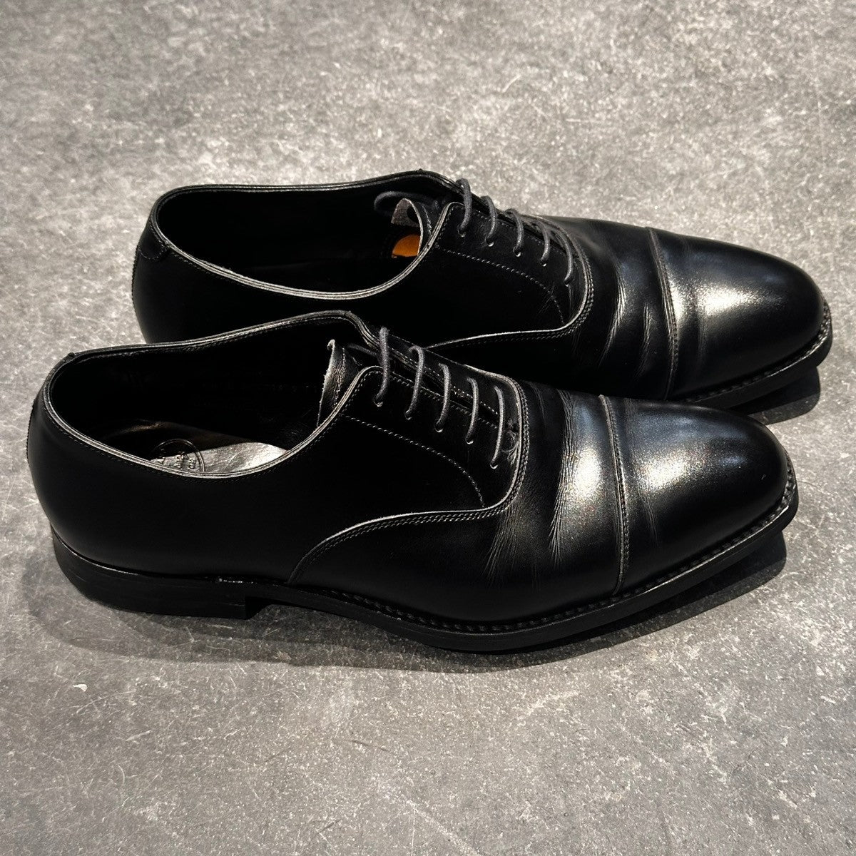 美品【CROCKETT&JONES】クロケット&ジョーンズ ストレートチップ オードリー3 カーフ ブラック サイズ UK6.5E 367ラスト