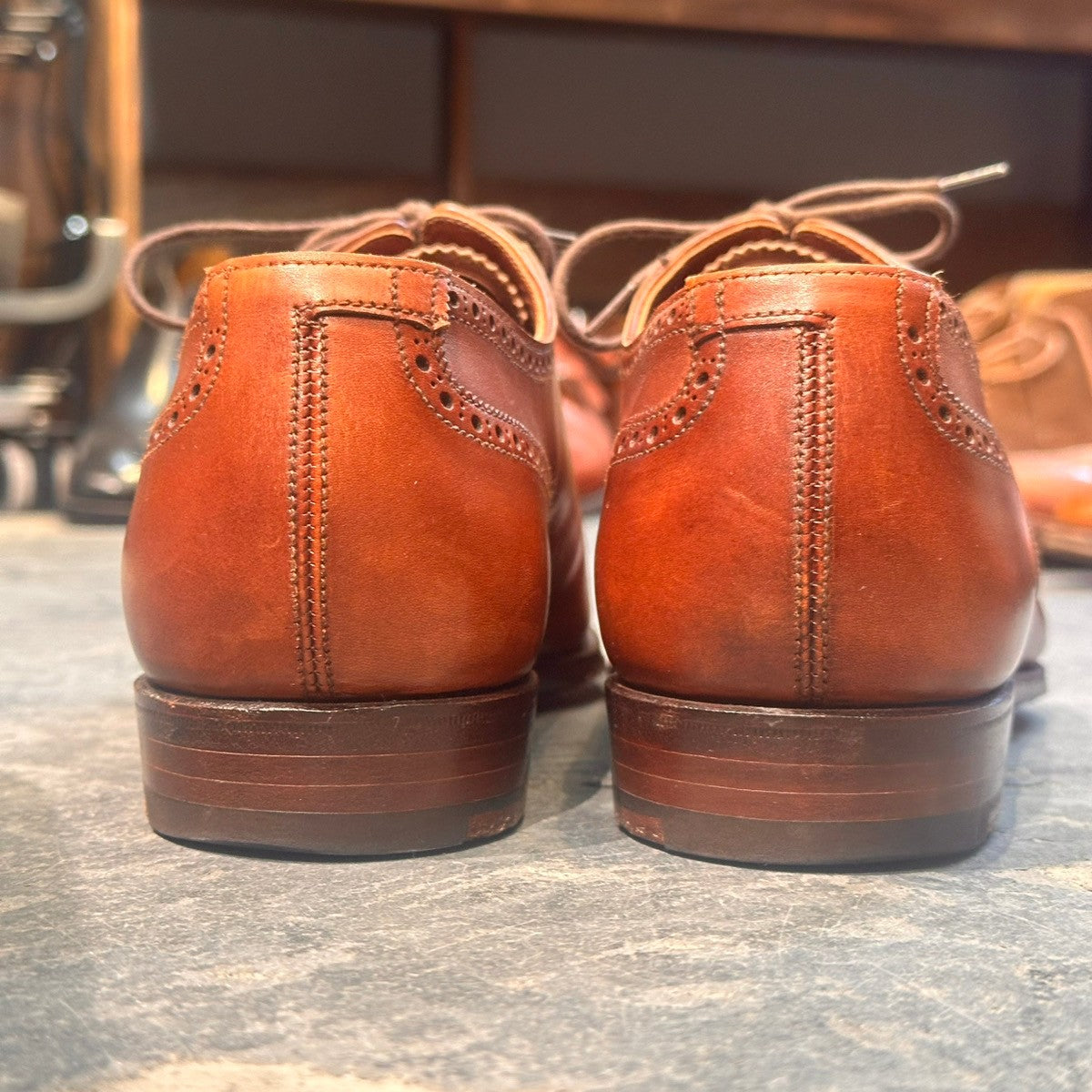 【Crockett&Jones】クロケット&ジョーンズ アルビオン セミブローグ カーフ ブラウン サイズUK7E 367ラスト