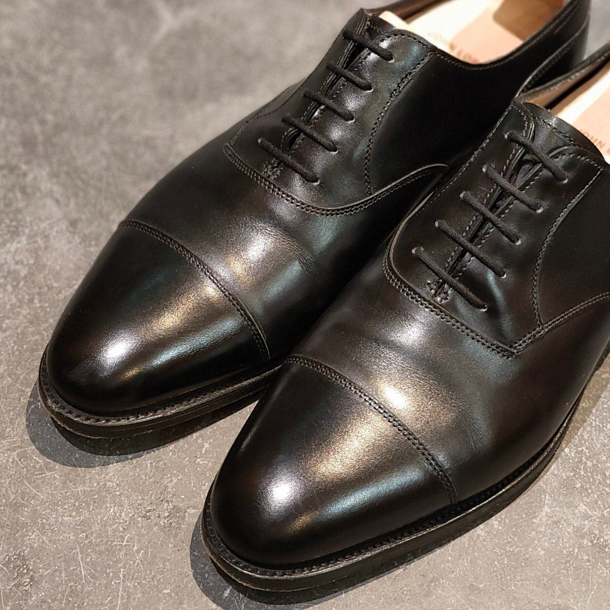 使用数回【JOHNLOBB】ジョンロブ トーントン  ブラック カーフ 7000ラスト サイズUK6.5E 7000ラスト