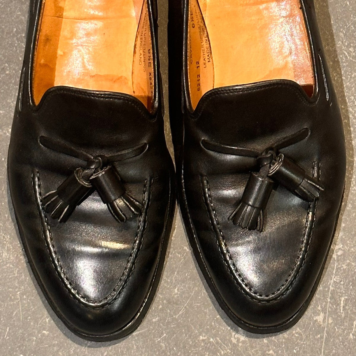 【CROCKETT&JONES】クロケット&ジョーンズ キャベンディッシュ3 タッセルローファー カーフ ブラック サイズUK6.5E 375ラスト