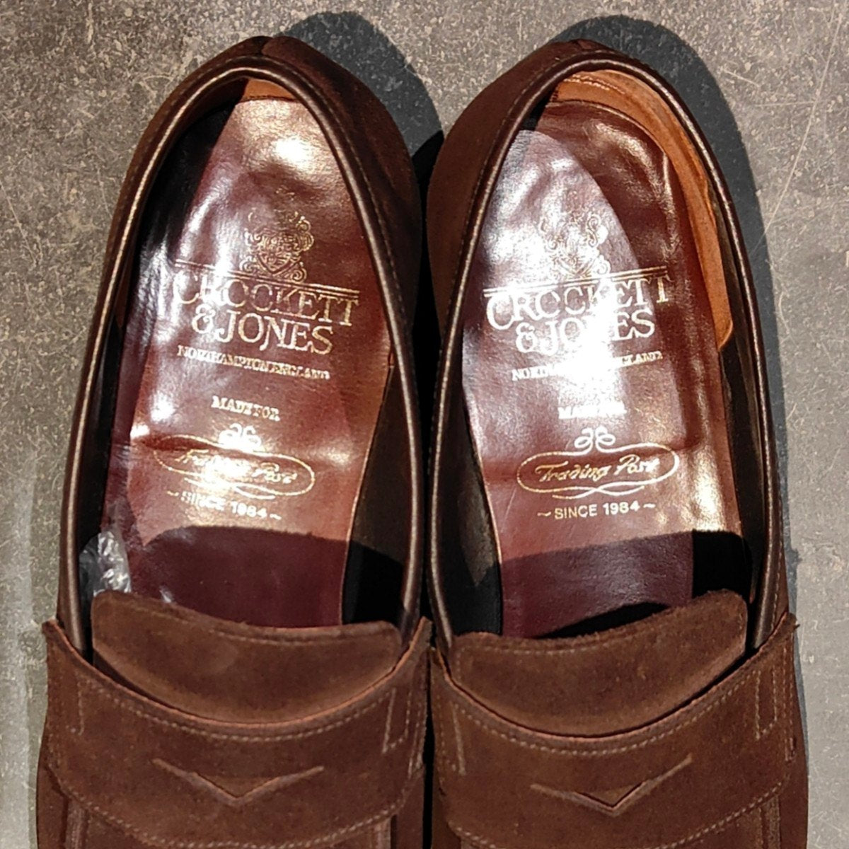 美品【CROCKETT&JONES】クロケット&ジョーンズ トレーディングポスト別注 SELSEY アンラインドローファー ダークブラウン サイズUK7E