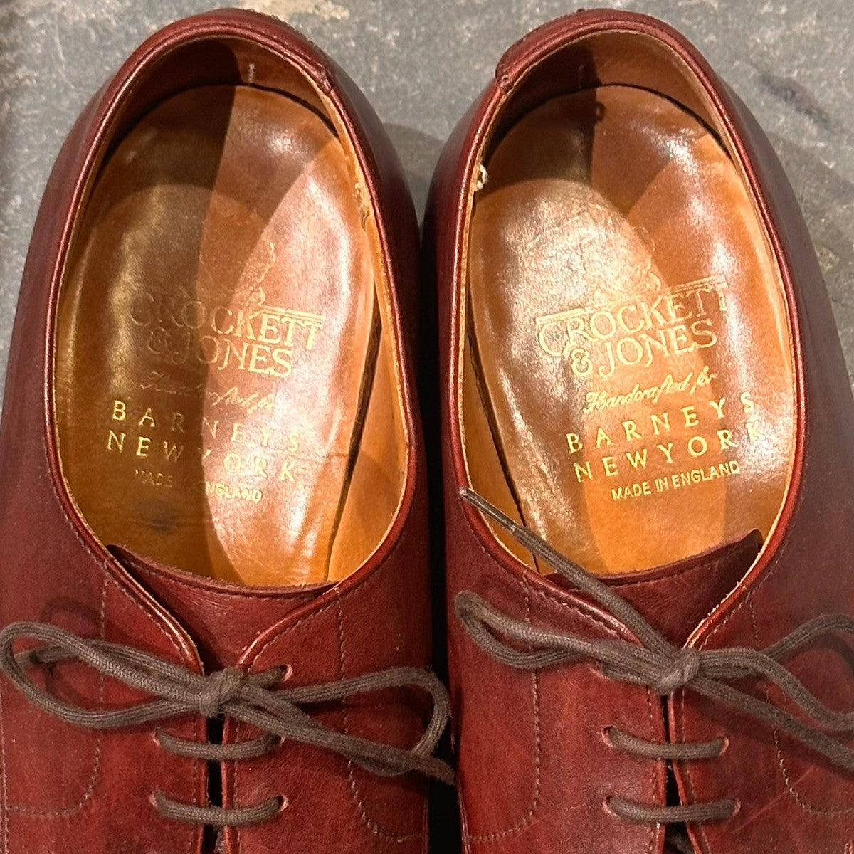 【CROCKETT&JONES】クロケット＆ジョーンズ 8311 Uチップ バーニーズ別注 バーニッシュカーフ バーガンディ サイズUK6.5D