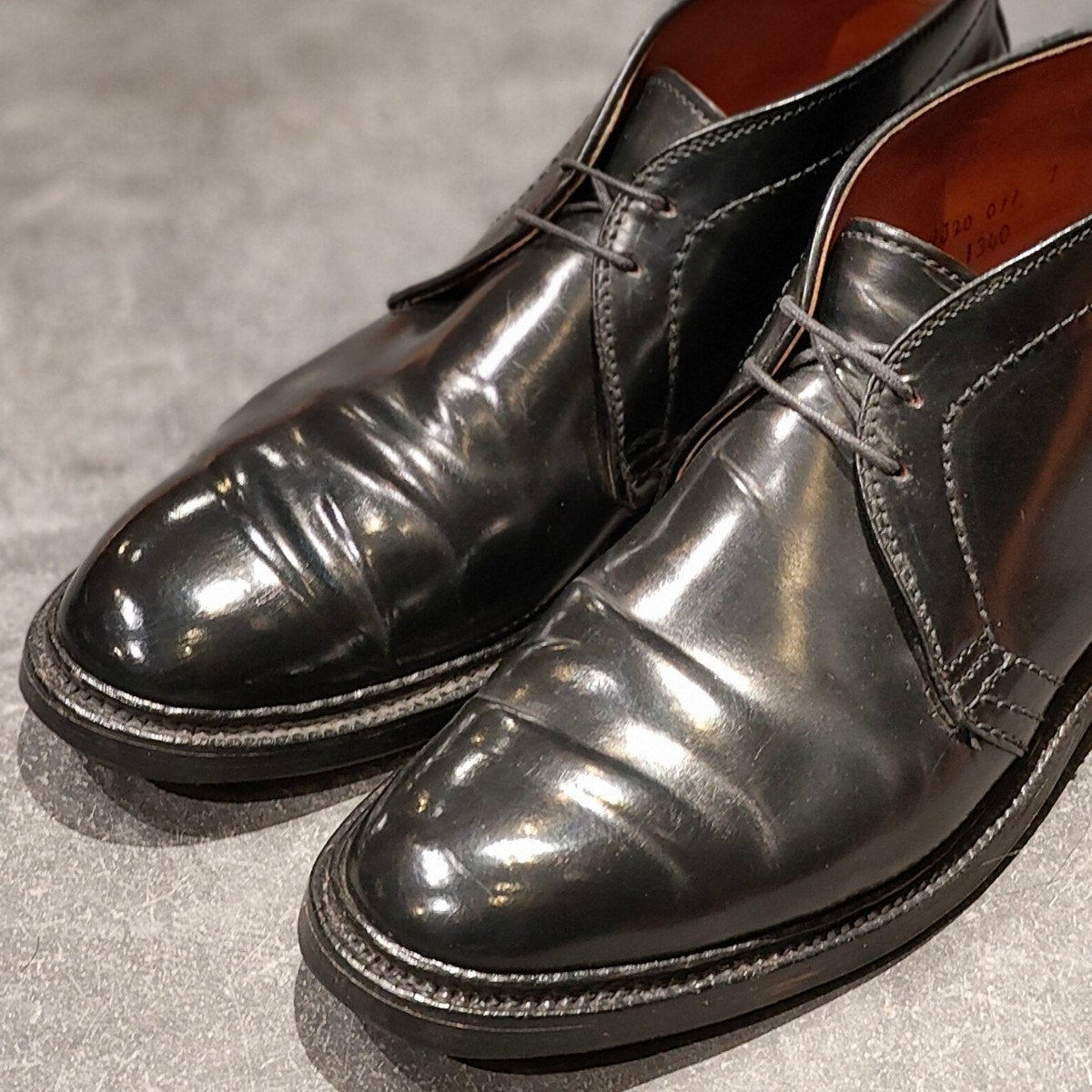美品【ALDEN】オールデン 1340 チャッカブーツ コードバン ブラック サイズ US7.5D バリーラスト 参考定価￥225,000-
