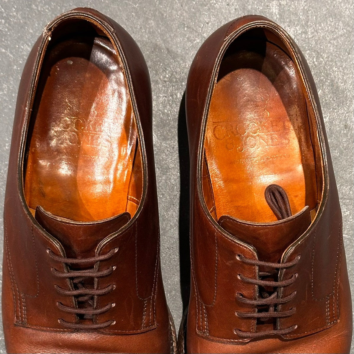 【CROCKETT&JONES】クロケット&ジョーンズ エイボン ストレートチップ カーフ ブラウン サイズ6.5