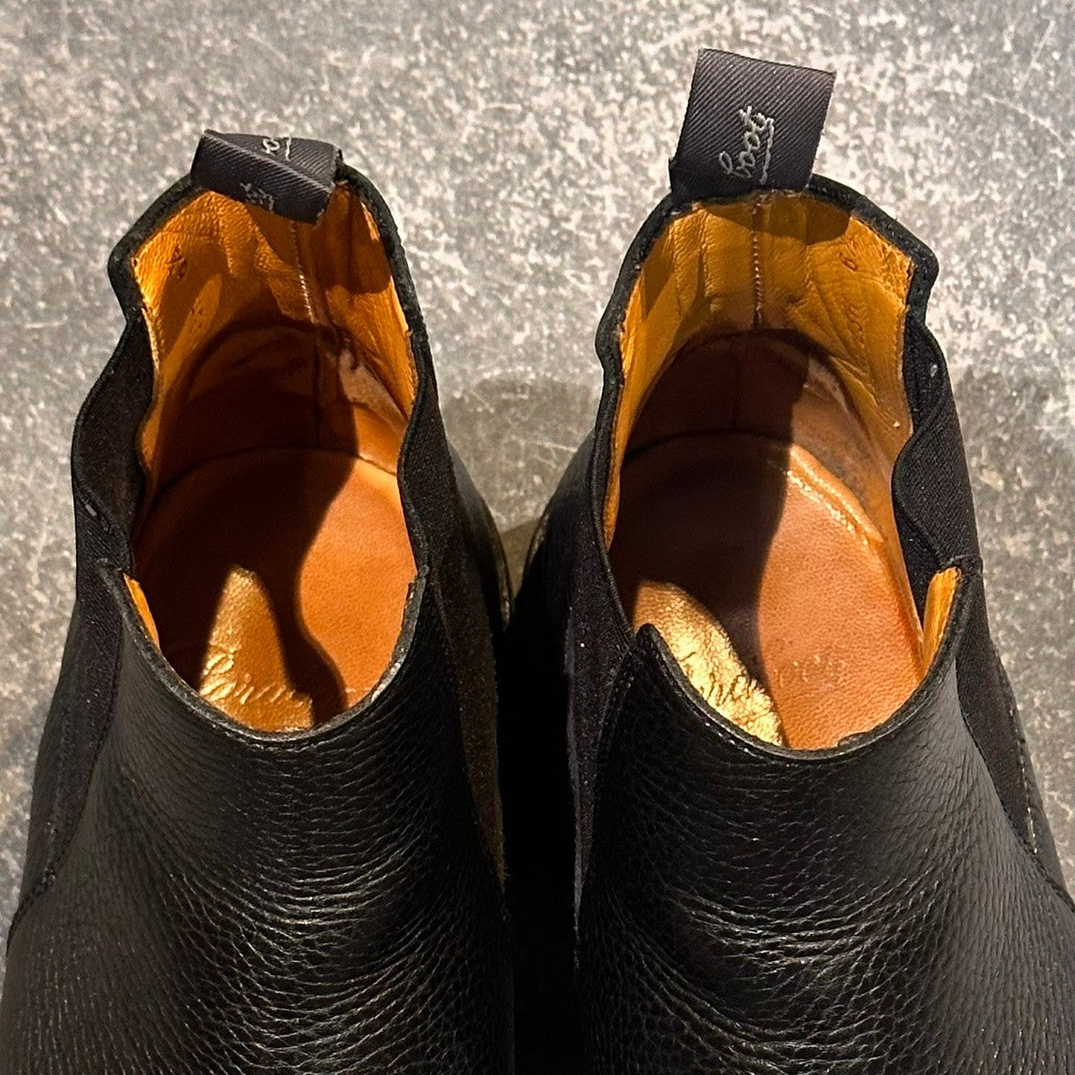 【Paraboot】パラブーツ シャンフォート サイドゴアブーツ グレインレザー ブラック サイズUK6.5