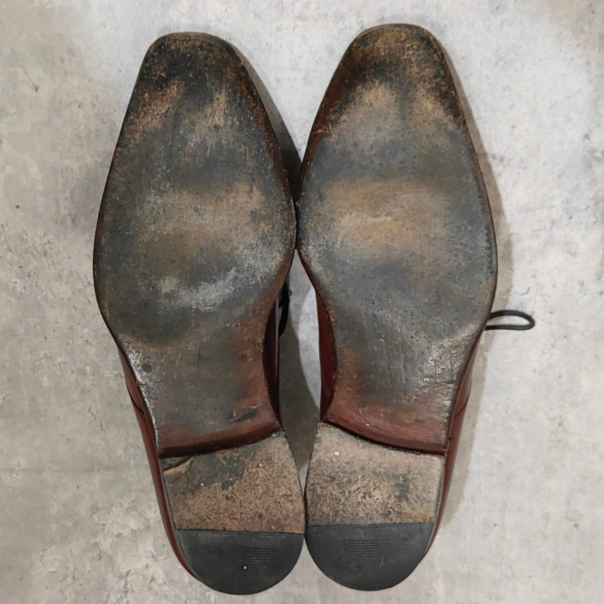 【CROCKETT&JONES】クロケット＆ジョーンズ シャドウェル プレーントゥ Ｖフロント カーフ バーガンディ サイズUK7.5D