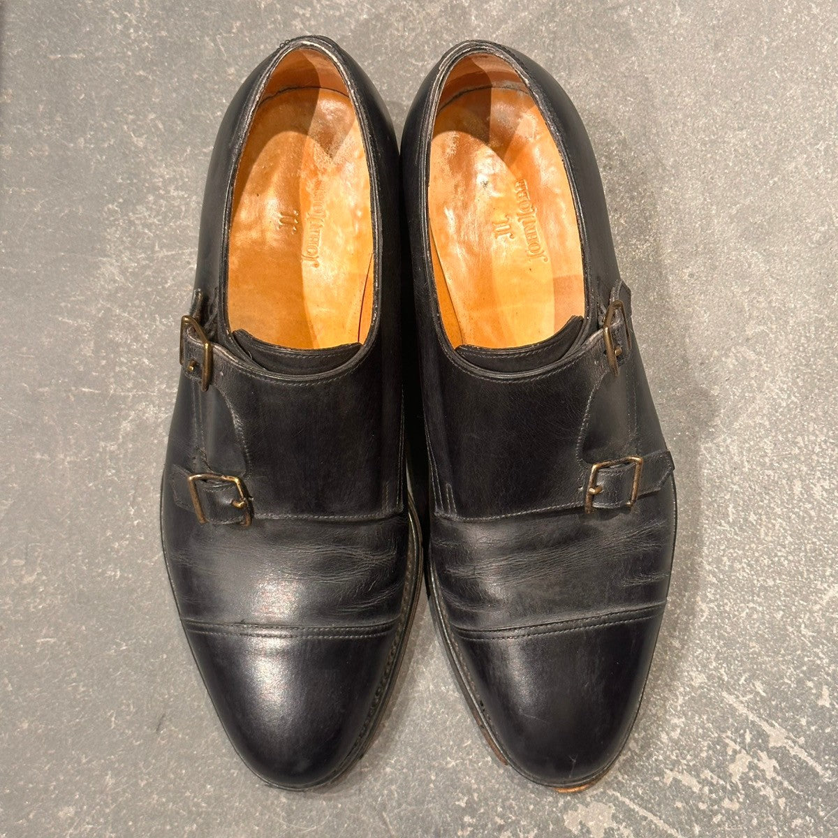 【JOHN LOBB】ジョンロブ ウィリアム ダブルモンク カーフ ブラック サイズUK7E 9795ラスト